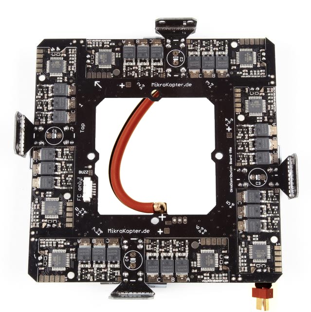 Okto XL power distribution board V8 with 8 controllers soldered