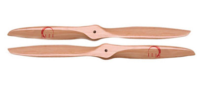 XOAR propeller pair in wood 13x6.5''